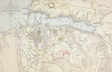 Plan der Belagerung von Sewastopol, 1883